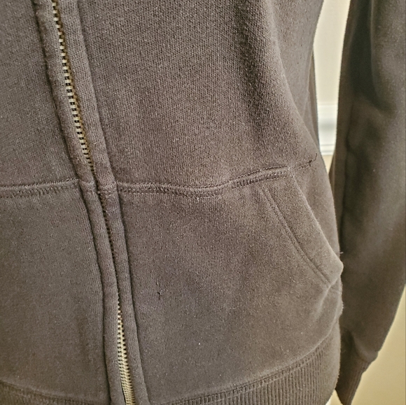 PINK VS | Women's black Pink brand graphic back zipper-front hoodie. Size small. - Picture 4 of 9